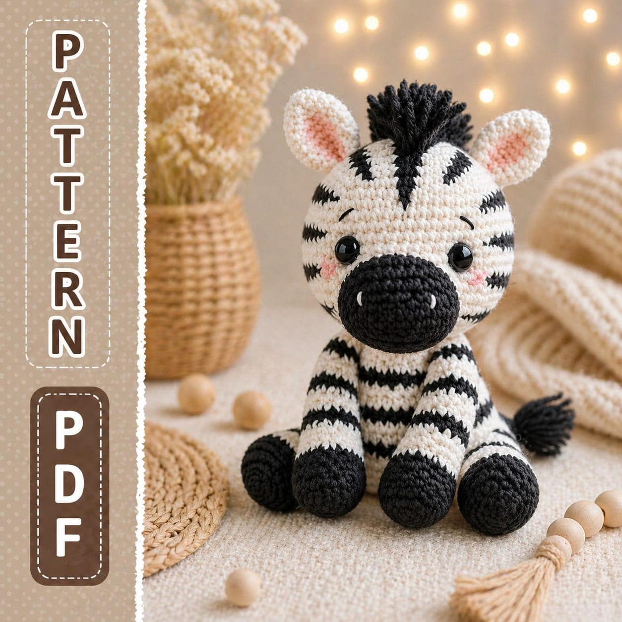 30 Zebra Crochet Patterns for Amigurumi, Blankets, Nursery Decor, and Handmade Gifts 21 Ziggy Zebra Crochet Pattern PDF