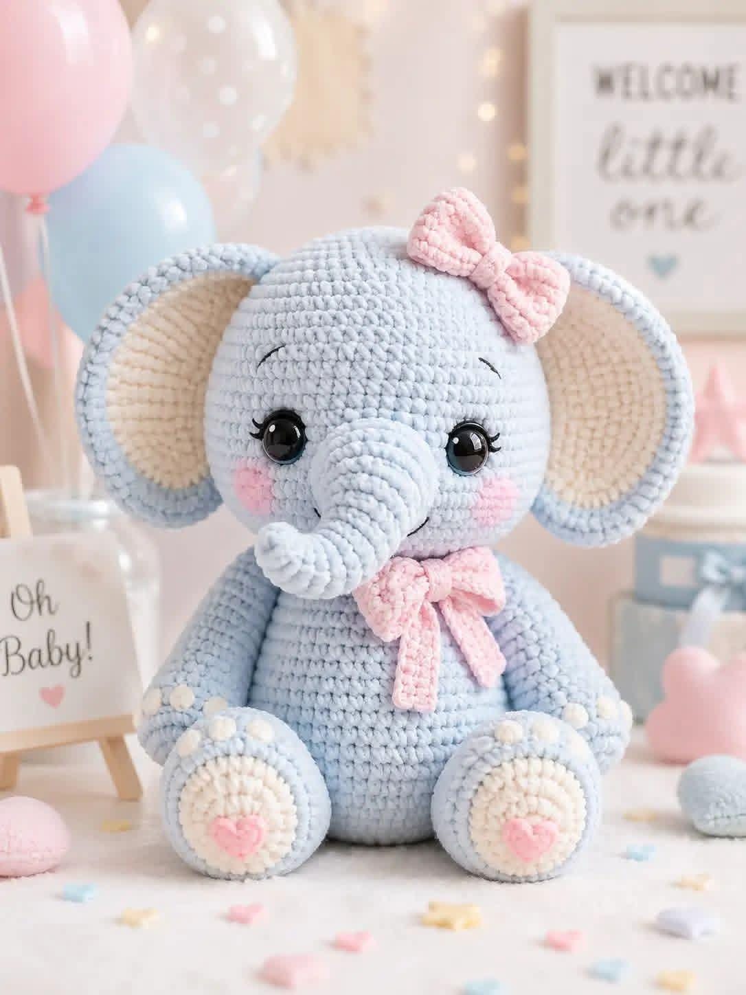 Little Ellie Elephant Crochet Pattern – Amigurumi Animal PDF Tutorial ...