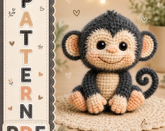 Gehaakt aappatroon – pdf-download: jungle-amigurumi, geschikt voor beginners