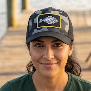 Geometric Halibut Grey Camo Hat