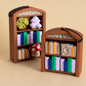 Fantasy Bookshelf Fidget Toy, 3D Printed Clicker, Book Lover Gift, Mini Bookshelf Desk Toy, Booktok Gift, Reader Gift, Sensory Clicker