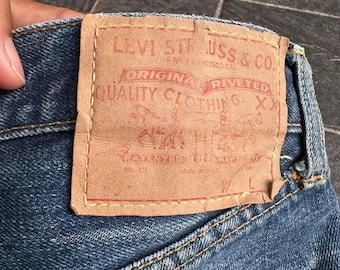 Pantalones cortos vaqueros Levi’s Big E vintage de los años 60, una pieza rara - Cintura 29”