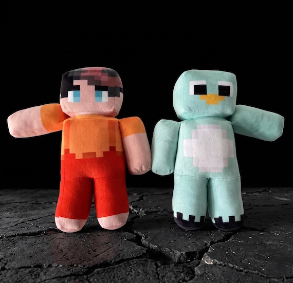 Personalized Minecraft Plush Toy, Cute Pixel Character Stuffed