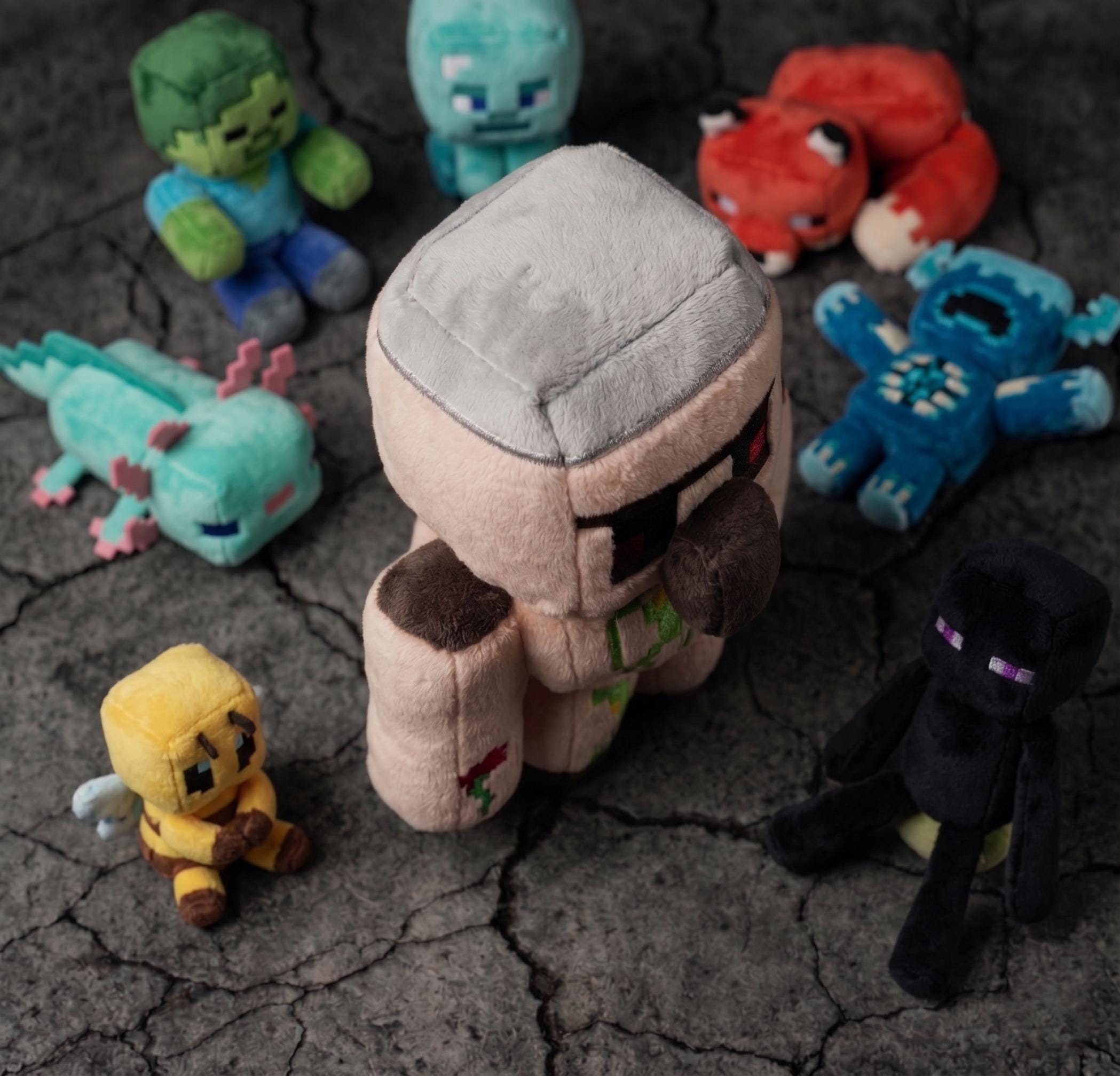 Iron Golem Plush Toy, Minecraft Inspired Soft Stuffed Doll, Cute