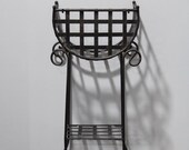 French Country Cast Iron Tiered Metal Plant Stand