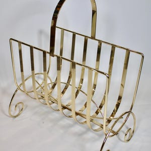 1960s Vintage French Brass Magazine Rack - Etsy
