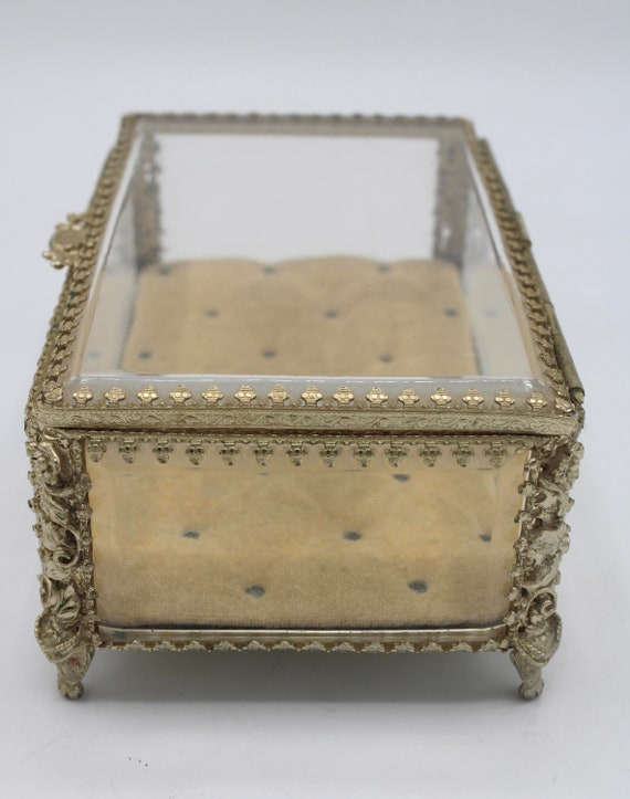 Mid 20th Century French Beveled Glass Jewelry Box - image 6