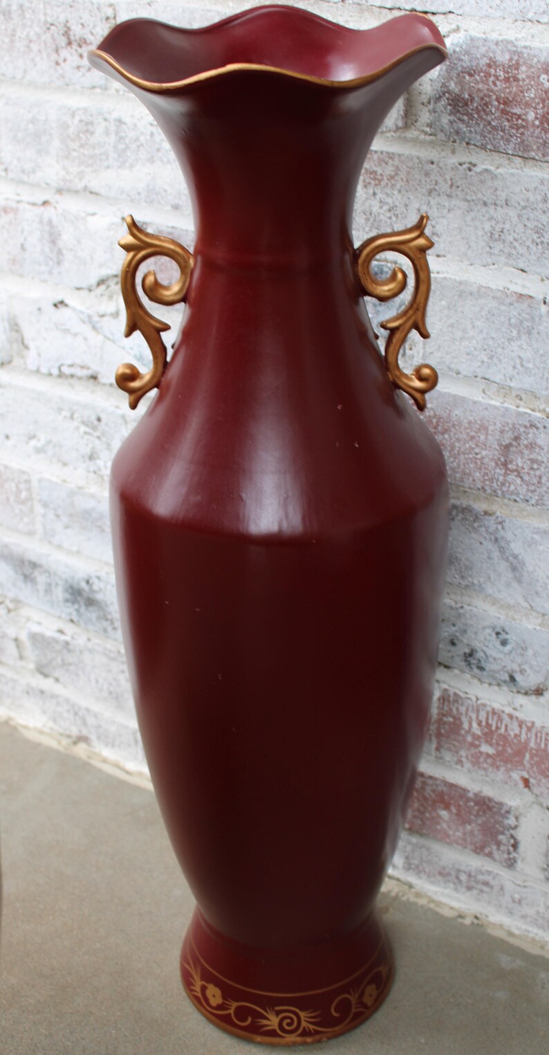 ceramic umbrella holder on Mid 20th Century Tropical Umbrella Stand Or Floor Vase Etsy