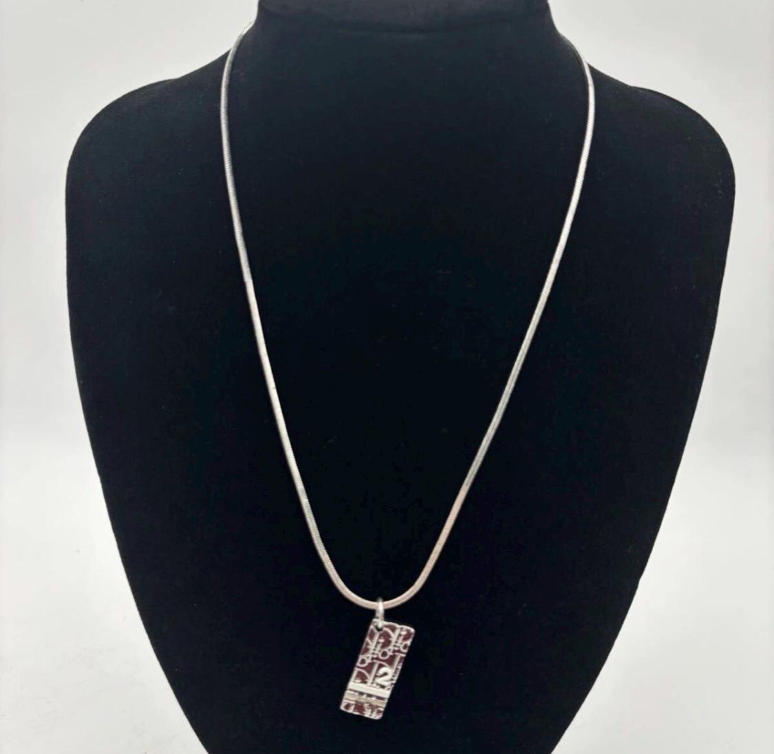 美品】DIOR ネックレス No.2 トロッター CD金具 スネークチェーン 