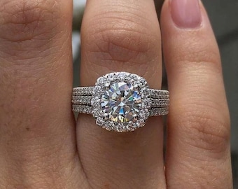 Anillo de moissanita de plata de ley 925 con talla cuadrada, anillo de compromiso, anillo de promesa de lujo, joyería de boda, regalo.