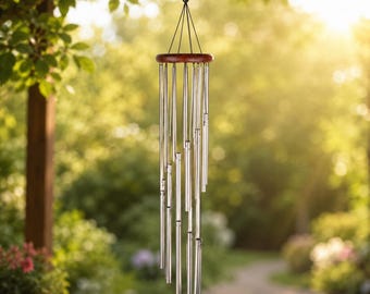 Campanillas de viento conmemorativas, grandes campanillas de viento de aluminio, regalo de condolencia, decoración de jardín exterior, regalo de recuerdo