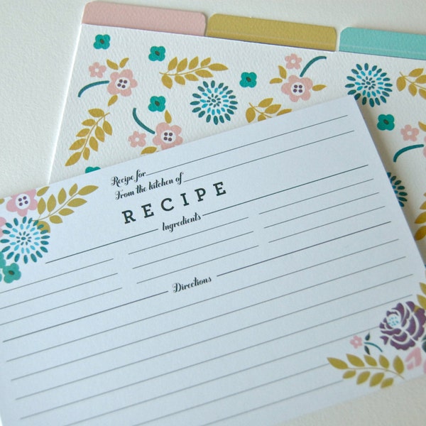 NEW Spring Bouquet Recipe Cards - Set of 10