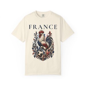 France Rooster Soccer Graphic Shirt, Vintage French Football Tee, Coq Gaulois Soccer Fan Gift Ivory