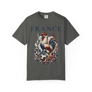 France Rooster Soccer Graphic Shirt, Vintage French Football Tee, Coq Gaulois Soccer Fan Gift Pepper