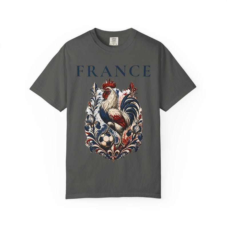 France Rooster Soccer Graphic Shirt, Vintage French Football Tee, Coq Gaulois Soccer Fan Gift Pepper
