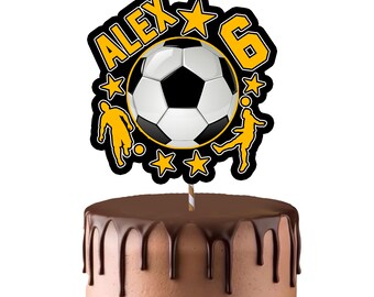 Soccer cake topper