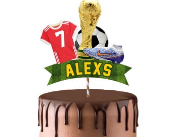 Soccer cake topper party birthday