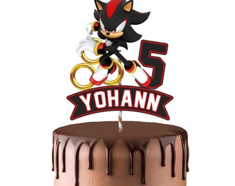 Sonic cake topper party birthday