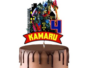Transformers cake topper party birthday