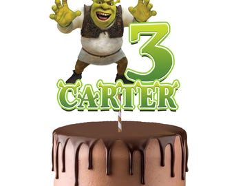 Cartoon cake topper | Shrek cake topper birthday
