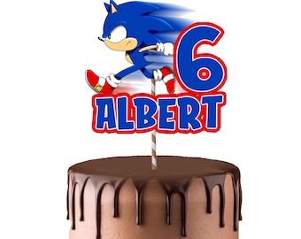 Sonic cake topper
