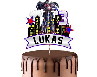 Transformers cake topper