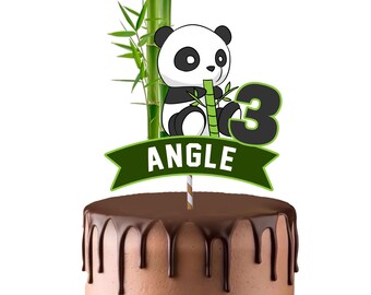 Panda cake topper party birthday