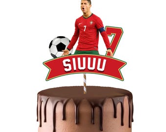 Ronaldo Siuuu cake topper
