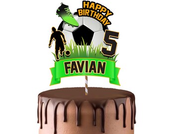Football cake topper | Soccer birthday