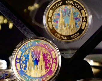 CS2 Major Cologne 2026 Commemorative Coin, Gold-Tone Collector Medal