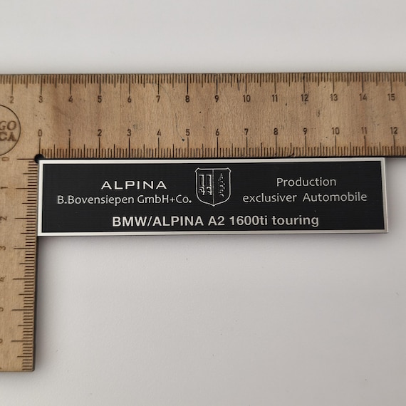 Personalized Alpina Dashboard Plaque – BMW Interior Badge (11.7cm
