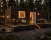 Modern Tiny House Floor Plan + 3D Renders 40m2