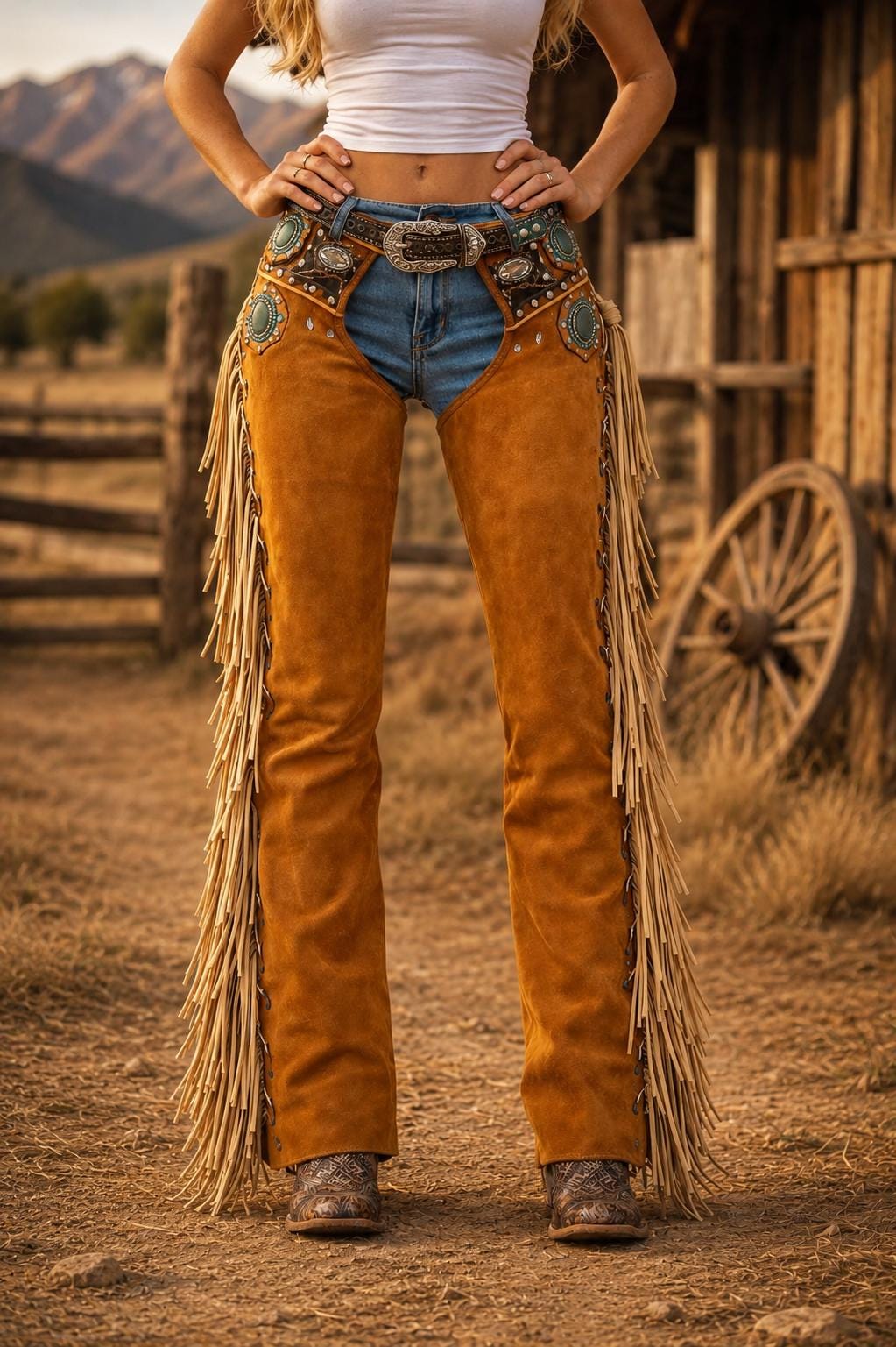 Cowgirl chaps pants - Etsy 日本