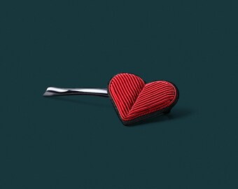 Love Heart Hair Clip Gift for Her Embroidered Hair Barrette Cute Side Hairpin Handmade Hair Accessory Kawaii Hair Clip 2026