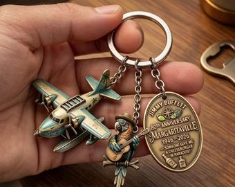 Adventure Keychain, Bigfoot Key Ring, Route 66 Charm, Vintage Travel Keychain, Collectible Metal Bag Charm, Gift for Him