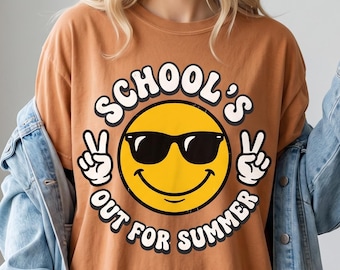 Camiseta Comfort Colors "Fim das Aulas para o Verão", Camiseta para Professores do Último Dia de Aula, Presente de Feliz Último Dia de Aula para Professores, Fim do Ano Letivo de Verão, Turma de 2026