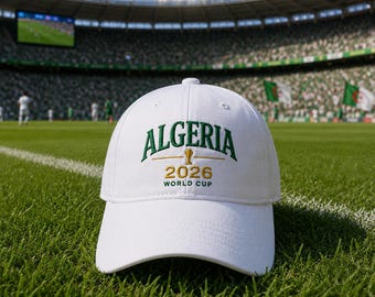 Algeria World Cup 2026 Embroidered Cap | Soccer Fan Hat, Country Pride