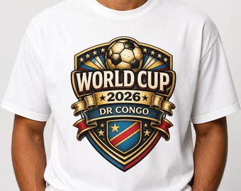 DR Congo Football Tournament 2026 Shirt, Vintage Crest Supporter Tee