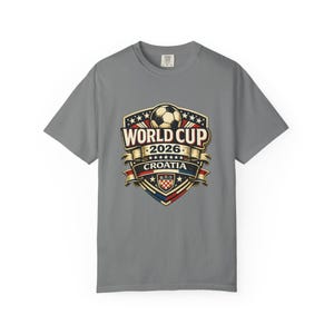 Croatia World Cup 2026 Soccer Fan T-Shirt, Vintage Crest Supporter Tee image 8
