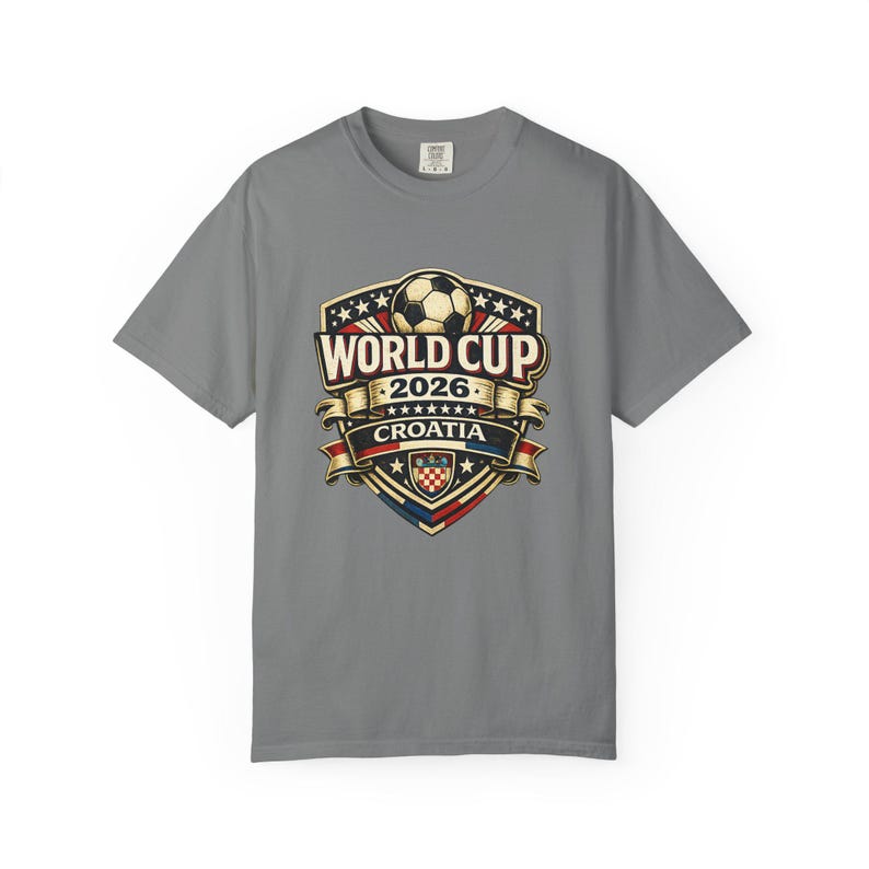 Croatia World Cup 2026 Soccer Fan T-Shirt, Vintage Crest Supporter Tee image 8