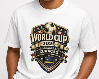 Curaçao World Cup 2026 Soccer Fan T-Shirt, Vintage Crest Supporter Tee
