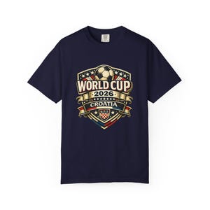 Croatia World Cup 2026 Soccer Fan T-Shirt, Vintage Crest Supporter Tee image 14