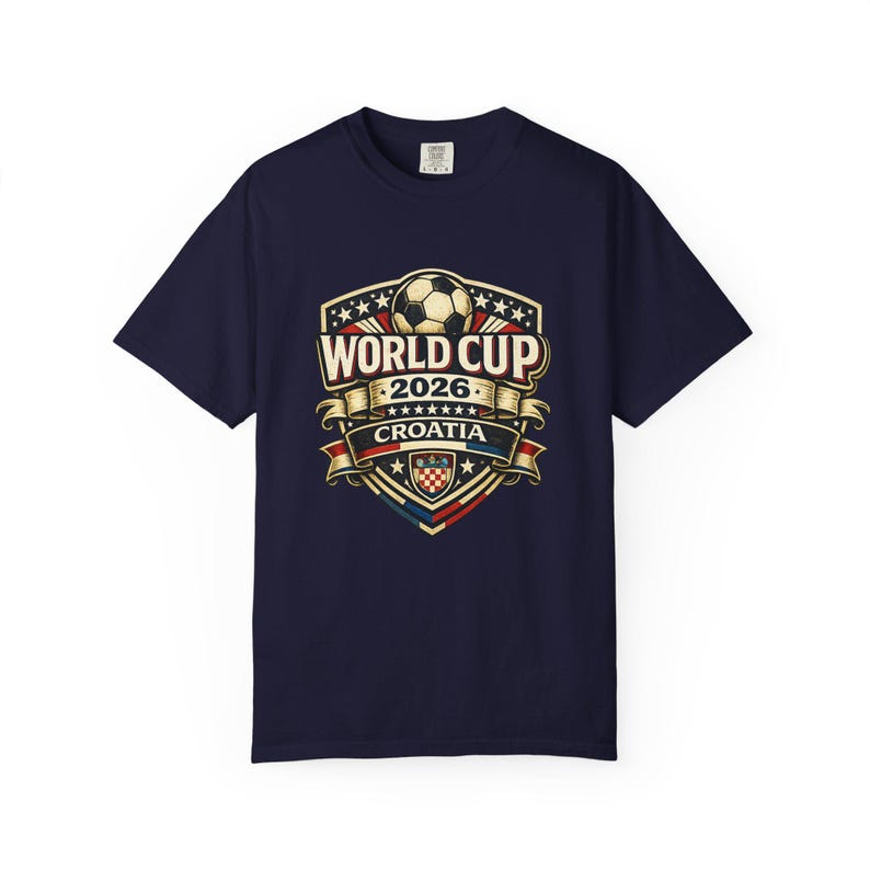 Croatia World Cup 2026 Soccer Fan T-Shirt, Vintage Crest Supporter Tee image 14