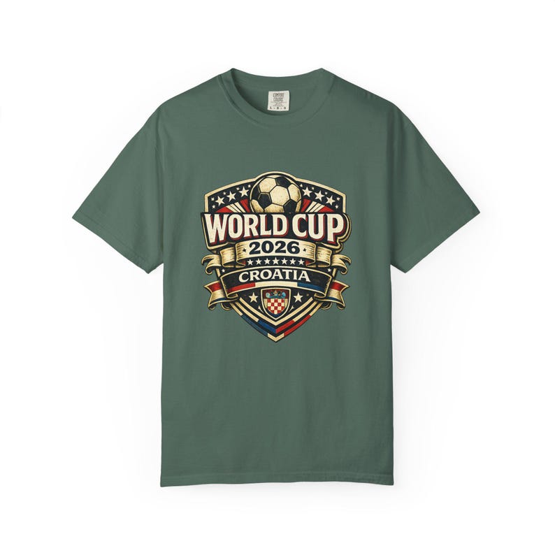 Croatia World Cup 2026 Soccer Fan T-Shirt, Vintage Crest Supporter Tee image 10