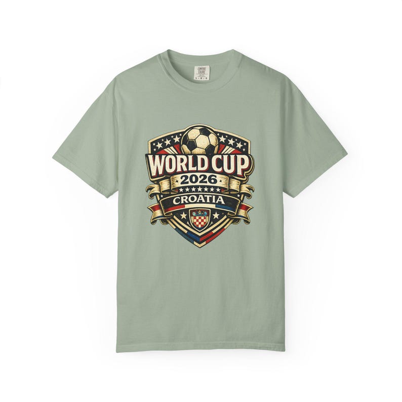 Croatia World Cup 2026 Soccer Fan T-Shirt, Vintage Crest Supporter Tee image 9