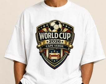 Cape Verde Football Tournament 2026 Shirt, Oversized Soccer Fan Tee, Cape Verde Supporter Shirt, Unisex Game Day Tee, Tournament Shirt