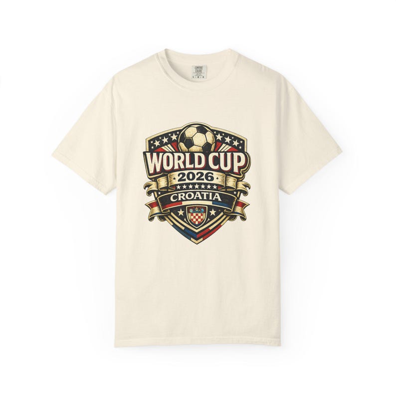 Croatia World Cup 2026 Soccer Fan T-Shirt, Vintage Crest Supporter Tee image 6
