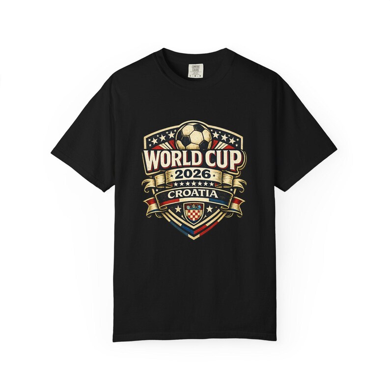 Croatia World Cup 2026 Soccer Fan T-Shirt, Vintage Crest Supporter Tee image 15