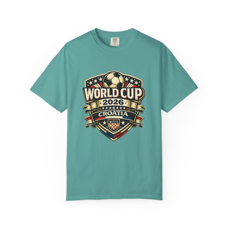 Croatia World Cup 2026 Soccer Fan T-Shirt, Vintage Crest Supporter Tee image 11