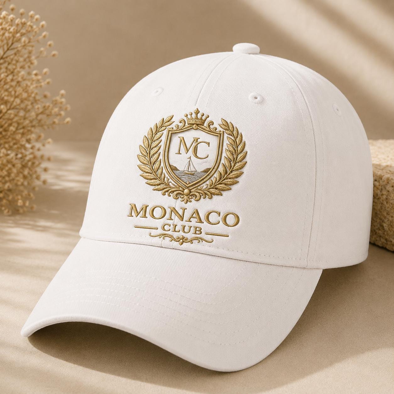 Yacht Club Monaco White Embroidered Baseball Cap straight from Monaco Brand ne AliExpress main image 4